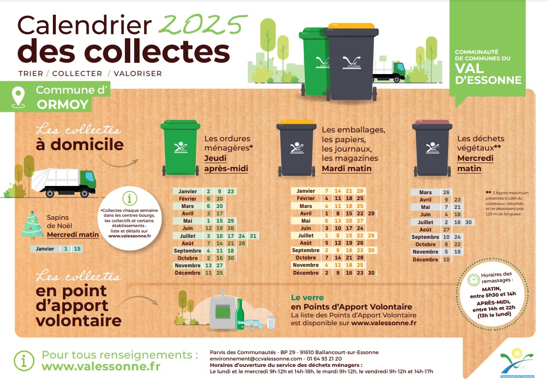 Calendrier de collecte 2025